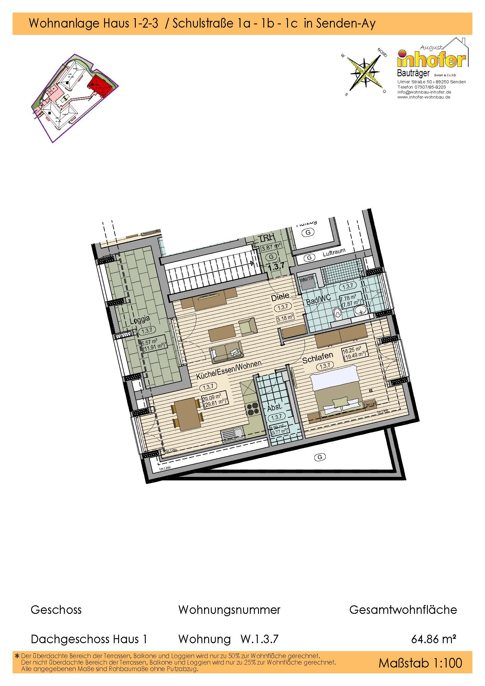 Neubau 2-Zimmer Dachgeschoss-Wohnung, Wohnanlage "le quartier ècole"   Kopie