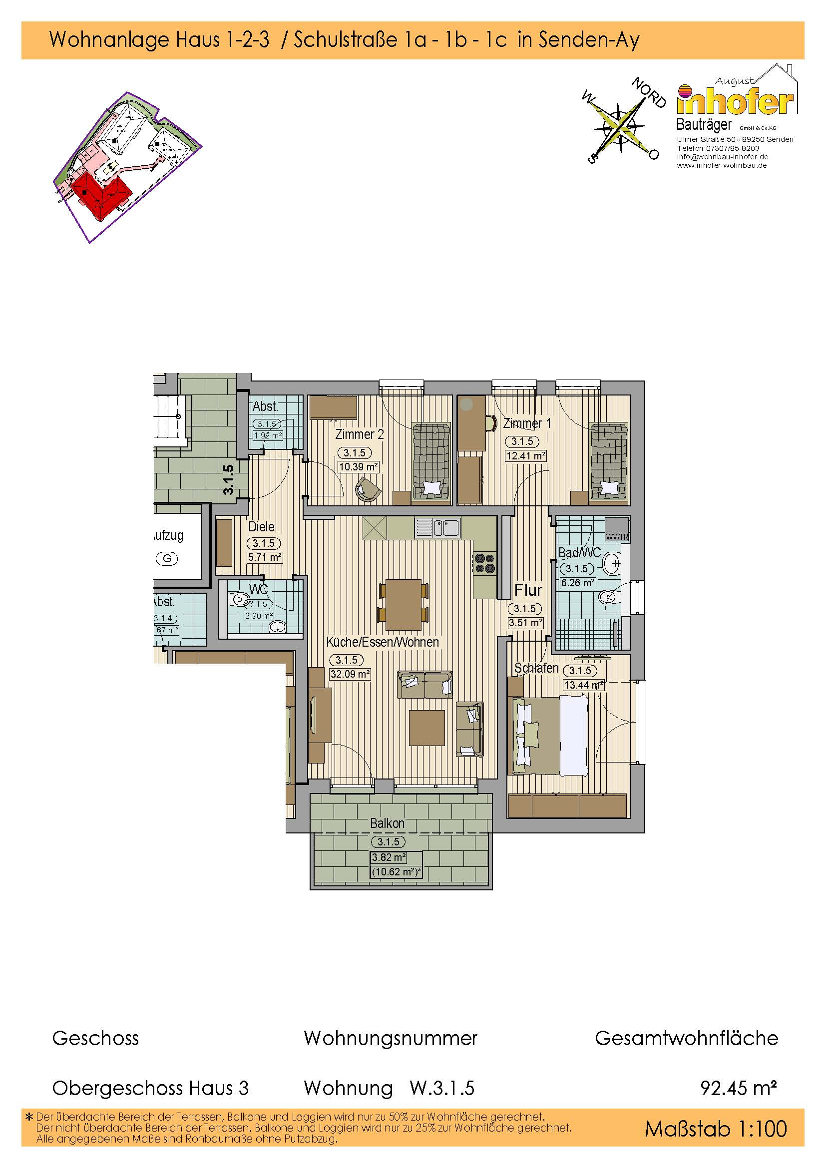 Neubau 4-Zimmer Wohnung, Wohnanlage "le quartier ècole"  