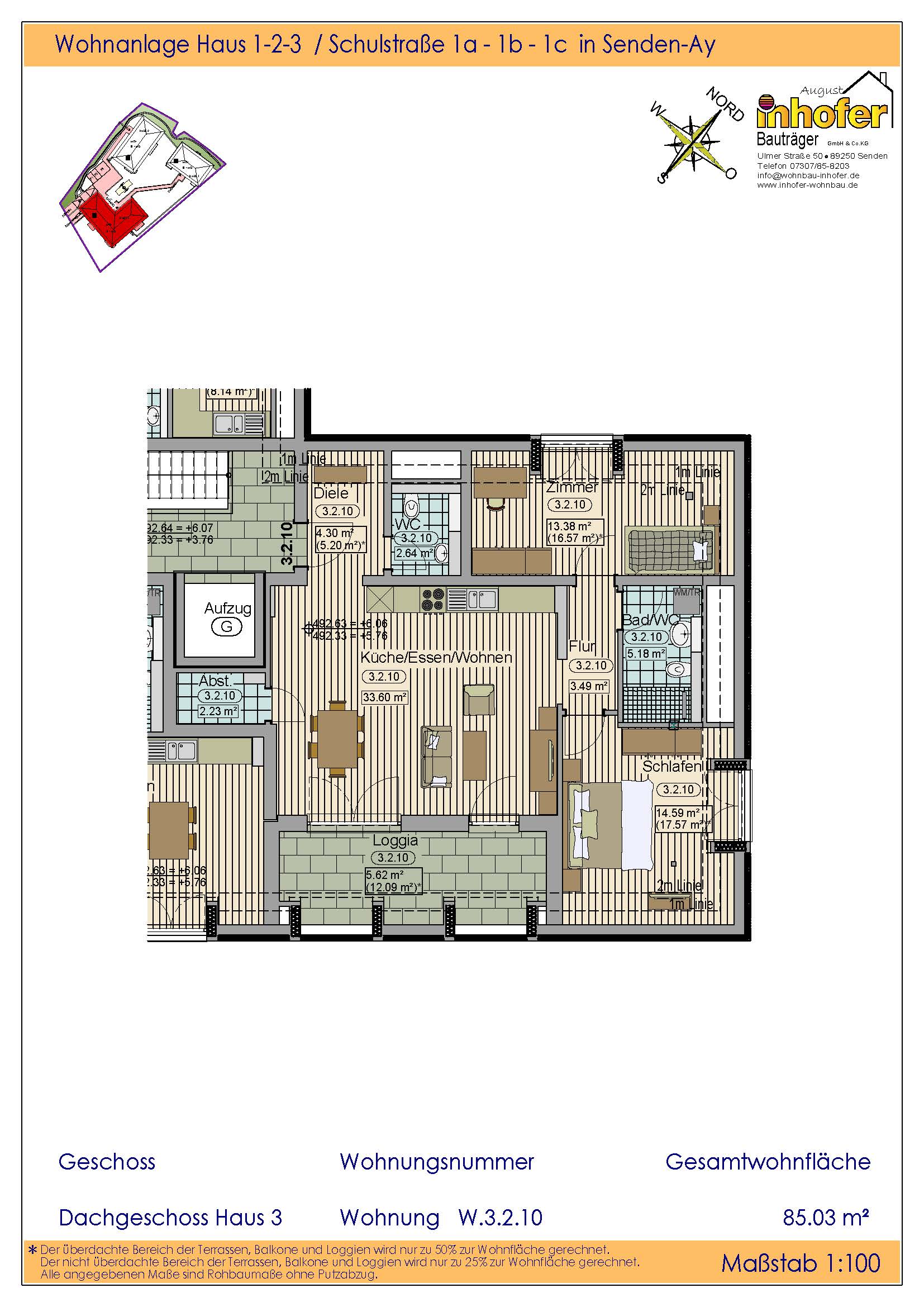 Neubau 3-Zimmer Dachgeschoss, Wohnanlage "le quartier ècole"