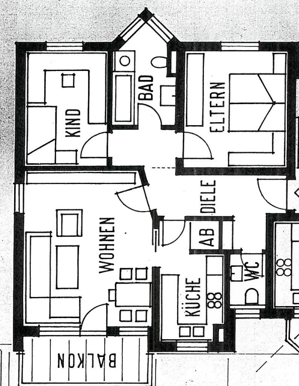 3 Zimmer Wohnung in Wullenstetten zu vermieten