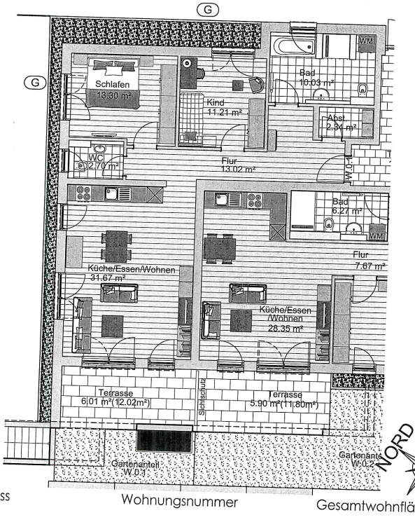3-Zimmerwohung mit Gartenanteil in Senden/ Wullenstetten zu vermieten
