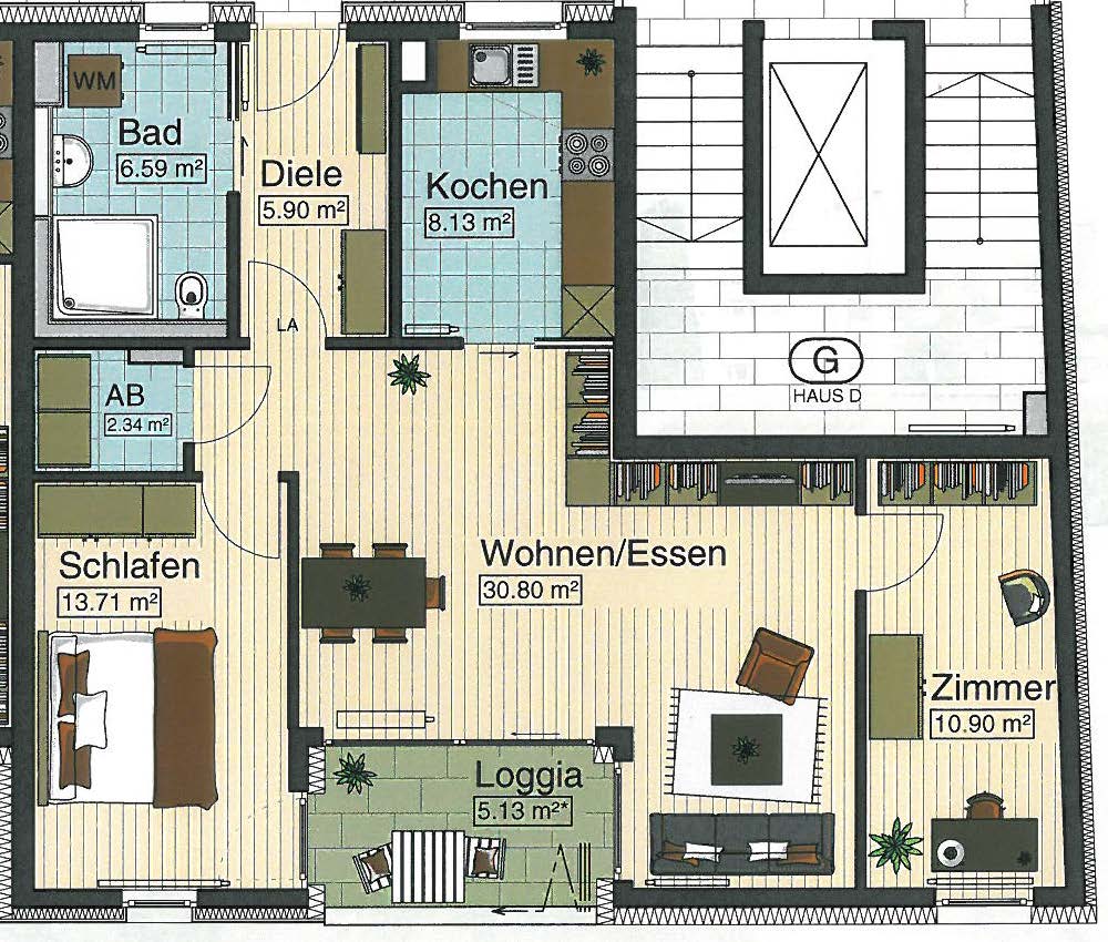 3-Zimmer Wohnung in Neu-Ulm zu vermieten