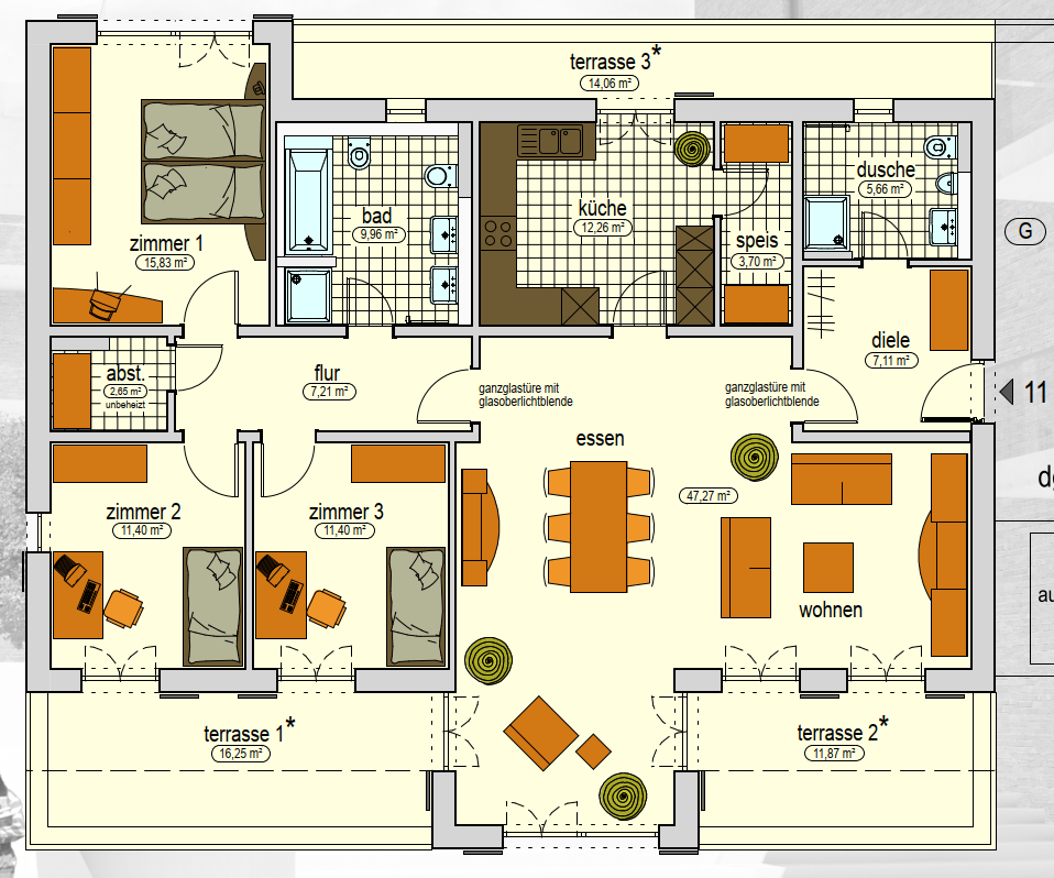 4 Zimmer Penthouse in Neu-Ulm zu vermieten