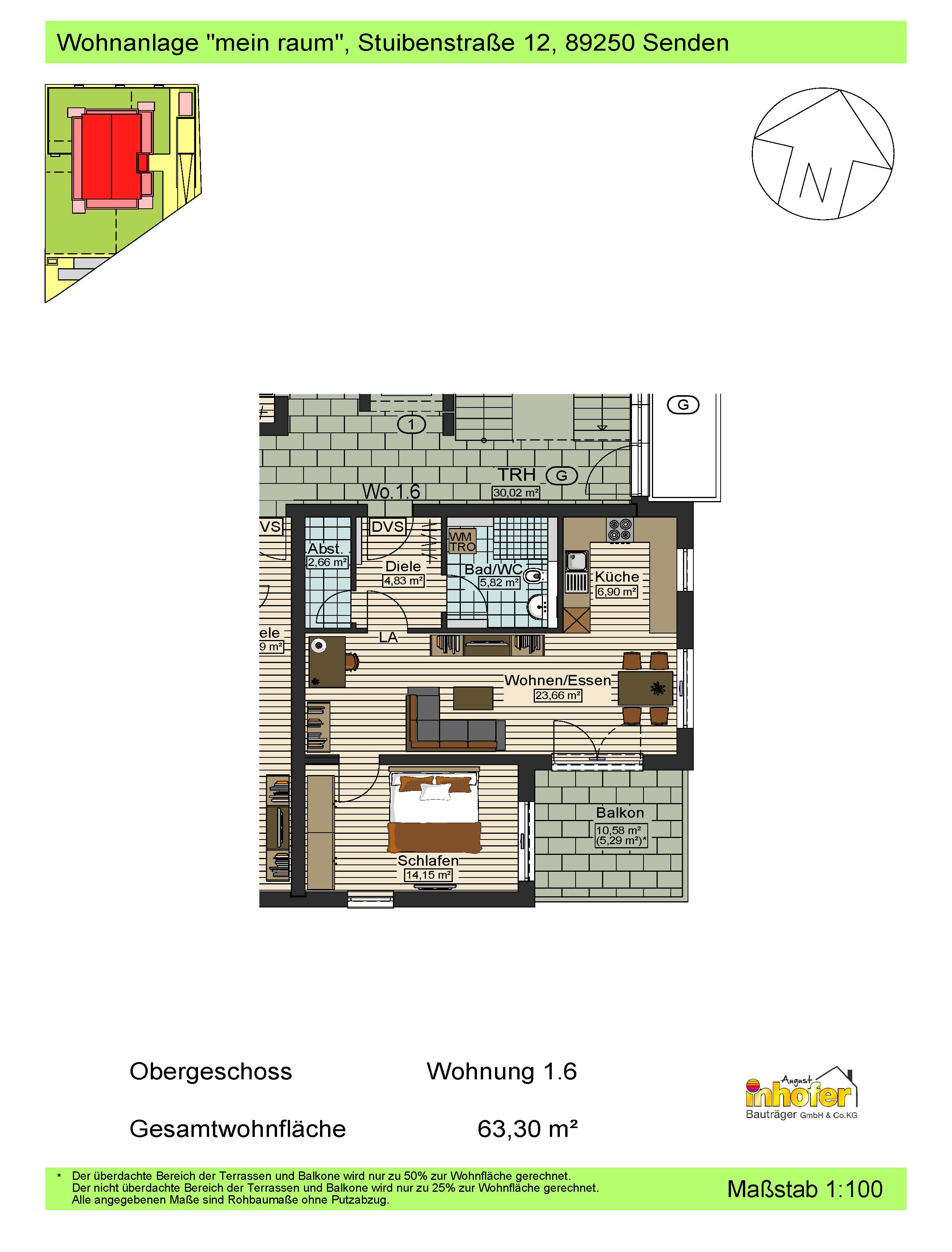 Neubau 2-Zimmer-Wohnung, Wohnanlage "mein:raum"