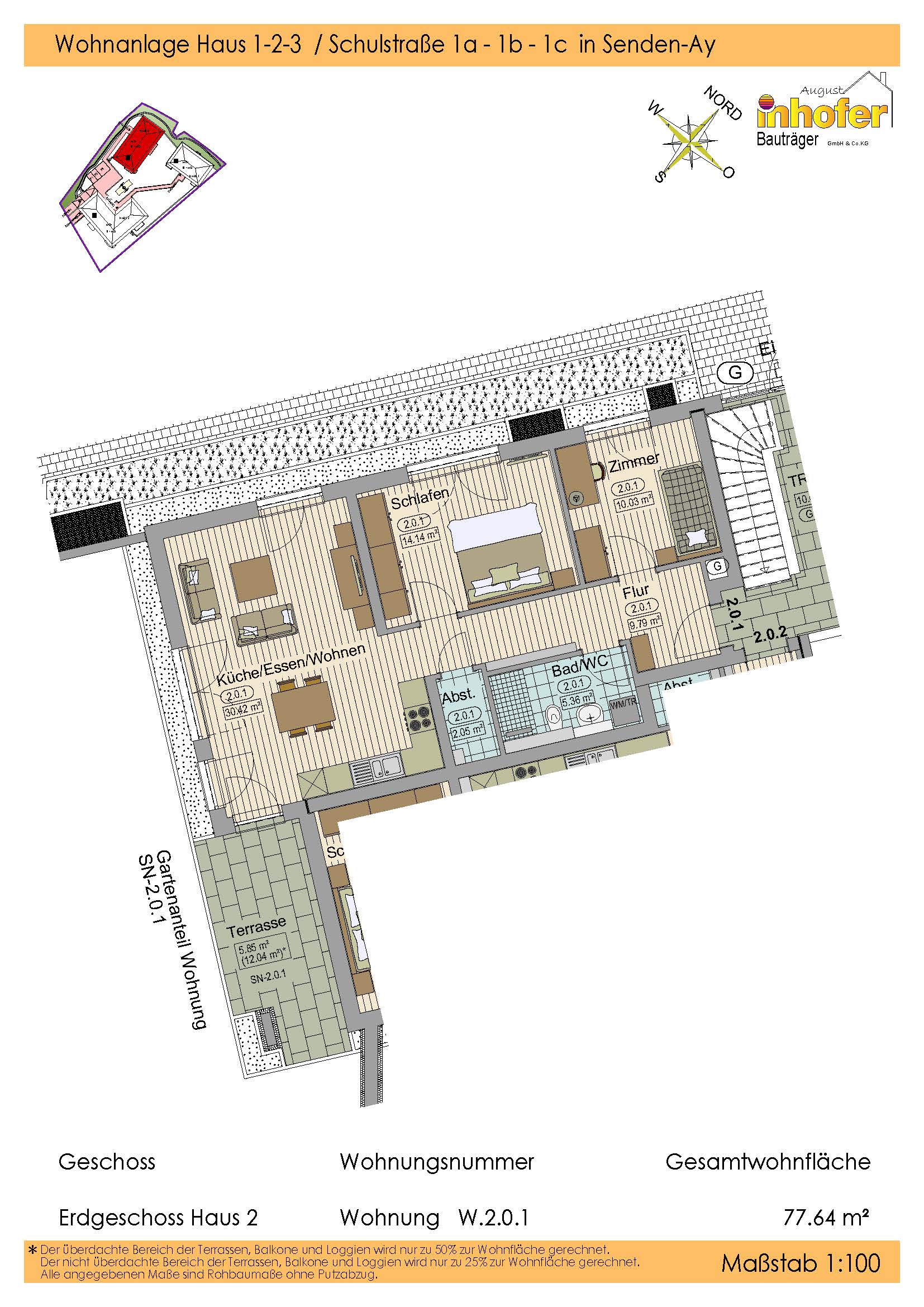 Neubau 3-Zimmer Wohnung mit Gartenanteil, Wohnanlage "le quartier ècole"