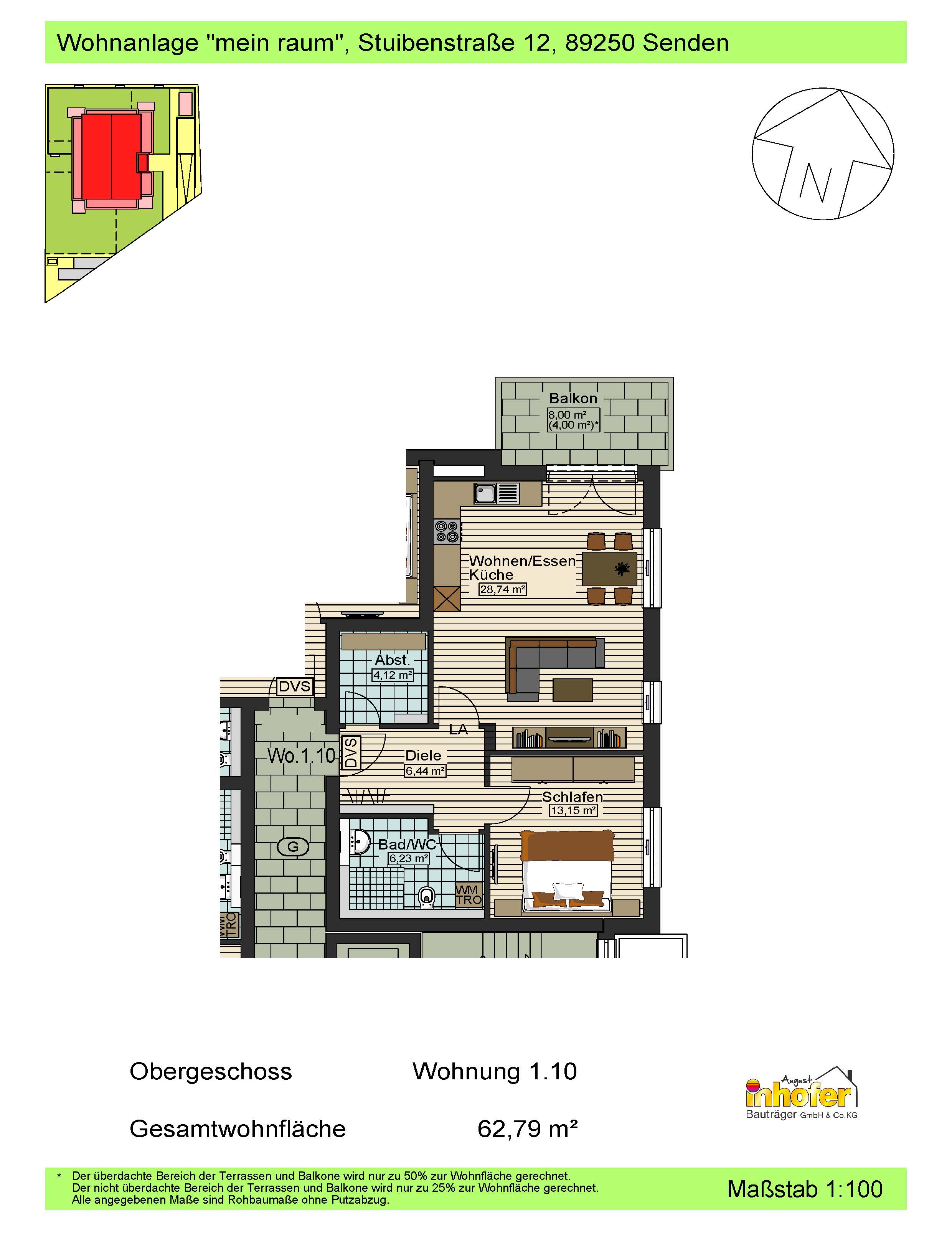 Neubau 2-Zimmer-Wohnung, Wohnanlage "mein:raum"